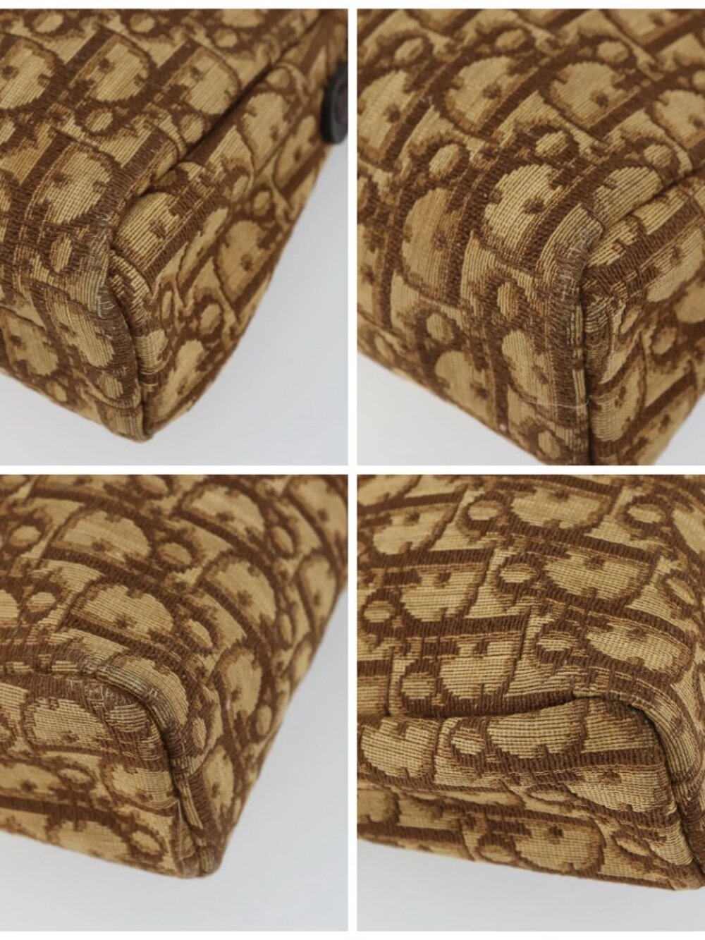 Christian Dior Trotter Canvas Shoulder Bag Brown Gold Auth bs32243 - Picture 14 of 16